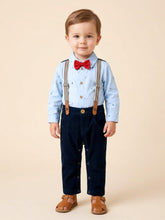 Dapper Little Gentleman Suspender Outfit Set - Formal Baby Set Vesto.Pk