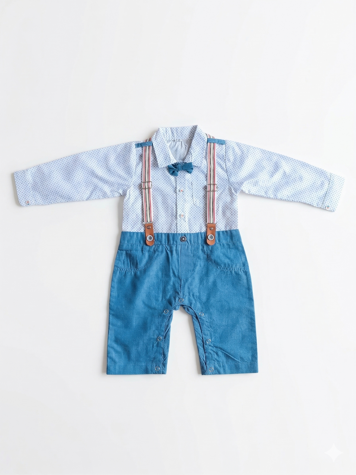 Boys' Formal Gentleman Suit Set - Shirt, Suspenders, Bowtie & Trousers Vesto.Pk
